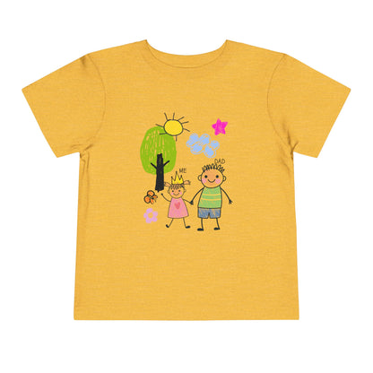 Toddler Tee — Cute Hand-Drawn 'Me & Dad' Family Shirt for Kids