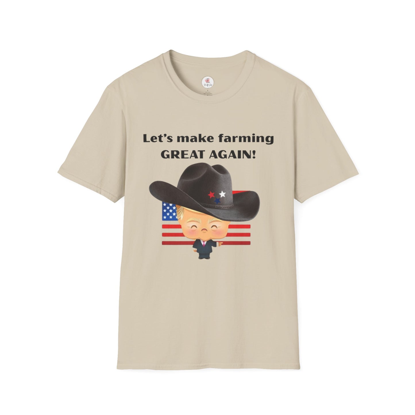 Let's Make Farming Great Again T-Shirt — Patriotic Cowboy Trump Farming Tee
