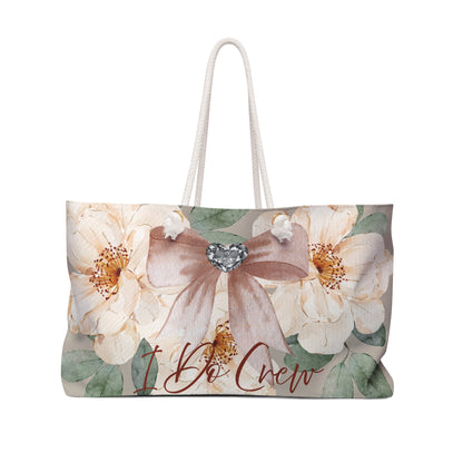 Floral Bride Weekender Bag - Perfect for Bridal Showers, Gift for the Bride's "I Do Crew"