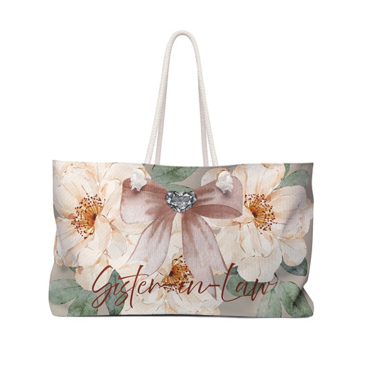 Copy of Floral Bride Weekender Bag - Perfect for Bridal Showers, Ideal Gift for your future Sister-in-Law