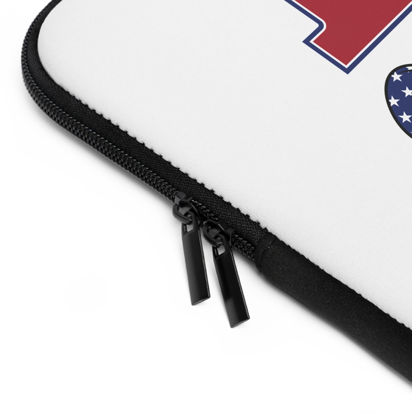 "LOVE" Laptop Sleeve — American Flag Flip-Flop & Donut Design