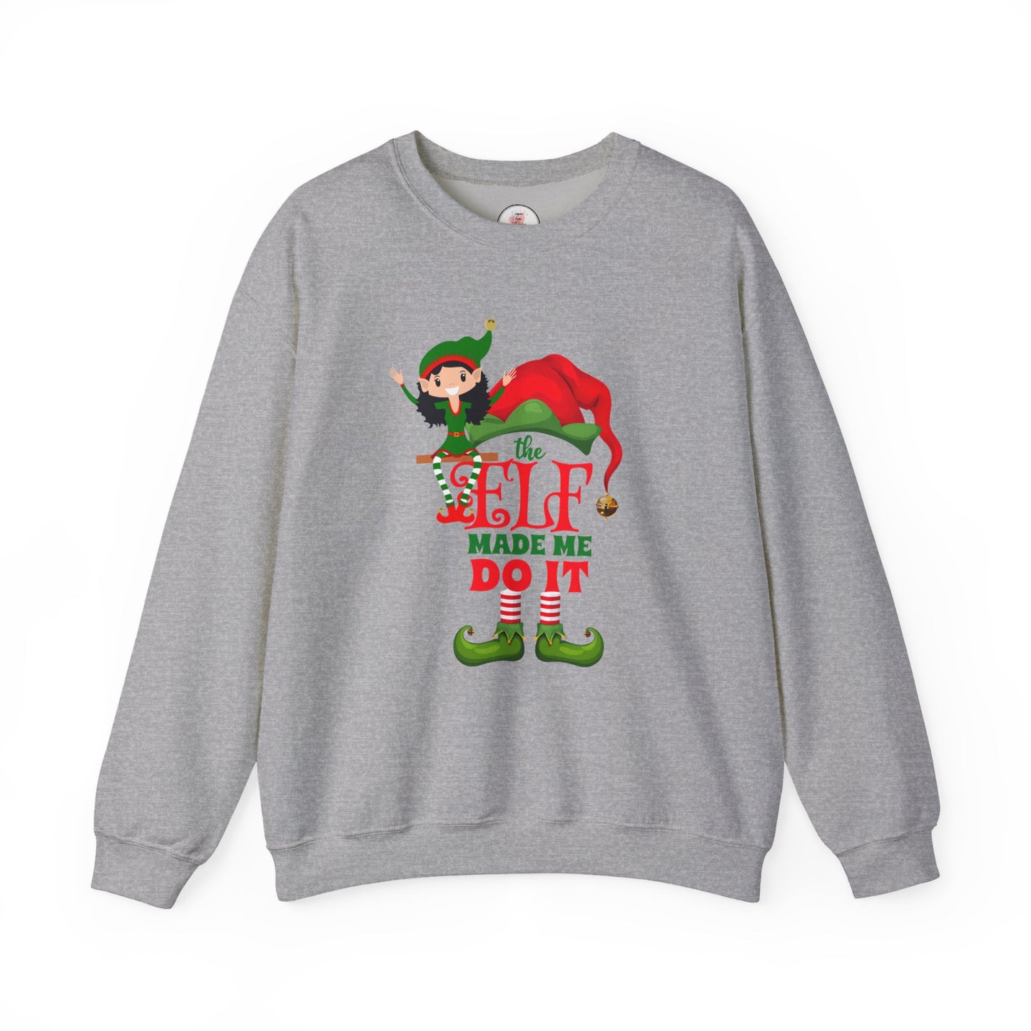 Holiday Crewneck Sweatshirt - 'The Elf Made Me Do It'