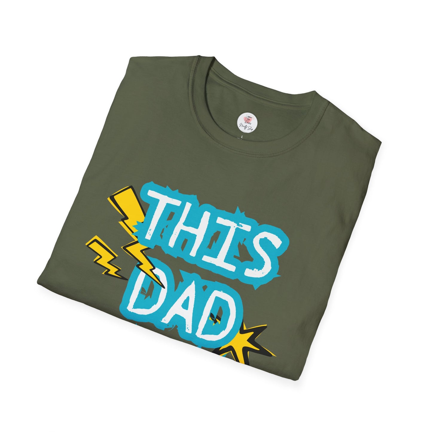 This Dad Rocks T-Shirt — Fun Retro Lightning Father’s Day Tee