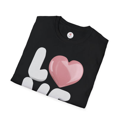 L - Heart - V - E   Graphic T-Shirt — Cute Pink Heart "LOVE" Tee for Valentine’s Day