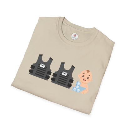 Funny ICE, ICE, Baby Graphic T-Shirt – Immigration Humor Tee