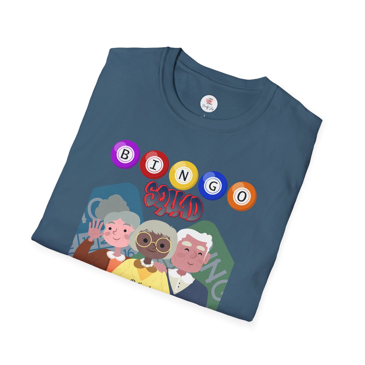 Bingo Squad T-Shirt — Cute Senior Friends Bingo Night Graphic Tee