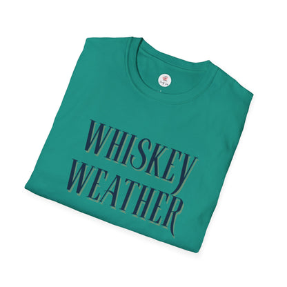 Whiskey Weather T-Shirt – Vintage Script Fall Drinking Tee