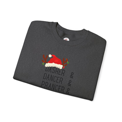Holiday Reindeer ‘Dasher & Dancer & Prancer & Bourbon & Bourbon & Bourbon’ Christmas Sweatshirt