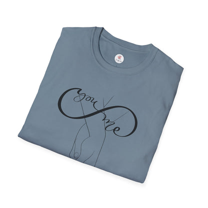 You + Me Infinity T-Shirt — Minimal Couple Line Art Tee