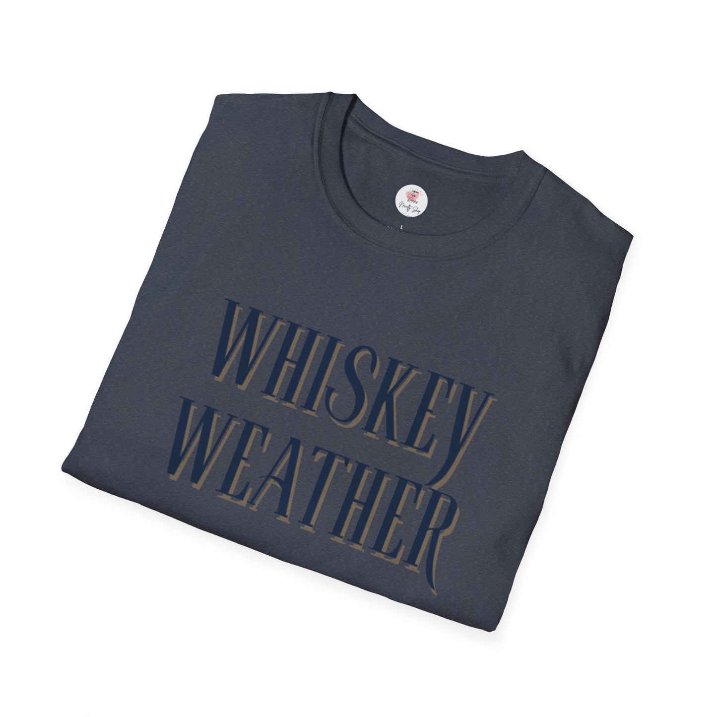 Whiskey Weather T-Shirt – Vintage Script Fall Drinking Tee