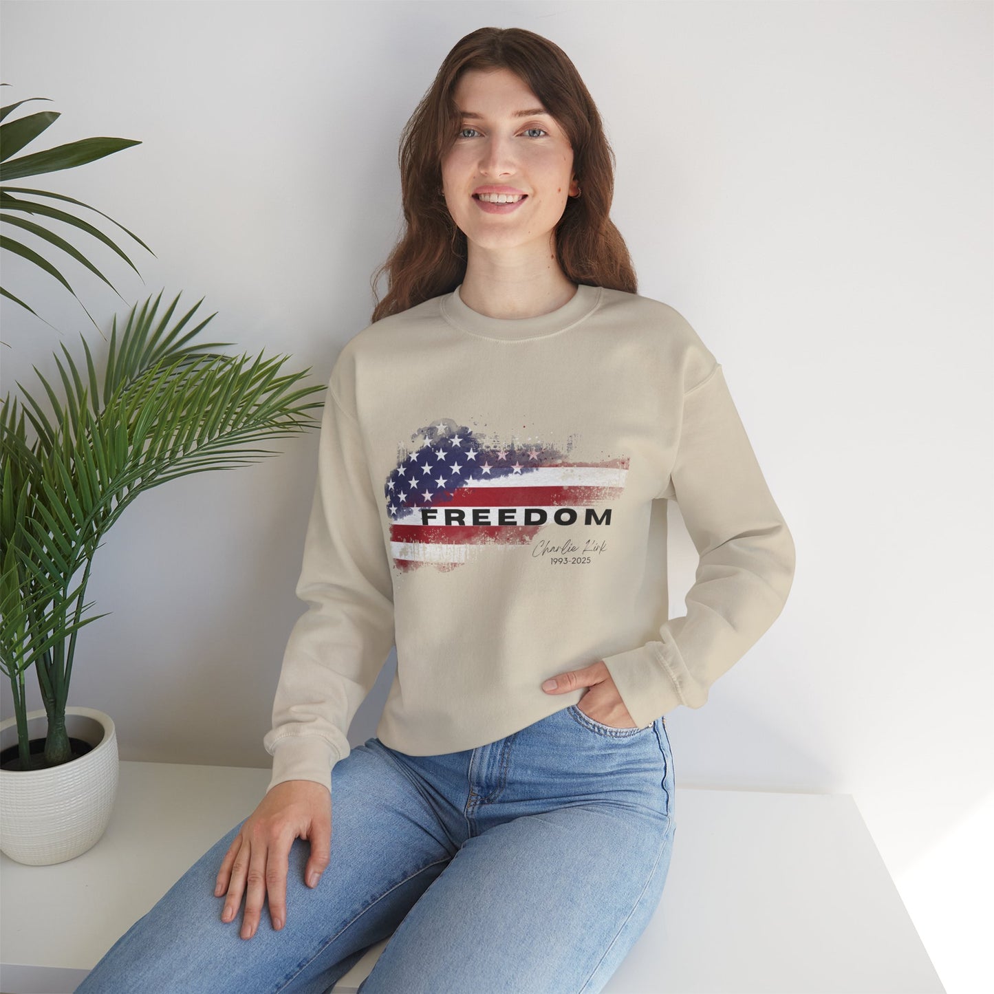 Patriot Charlie Kirk Freedom Crewneck Sweatshirt