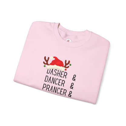 Holiday Reindeer ‘Dasher & Dancer & Prancer & Bourbon & Bourbon & Bourbon’ Christmas Sweatshirt