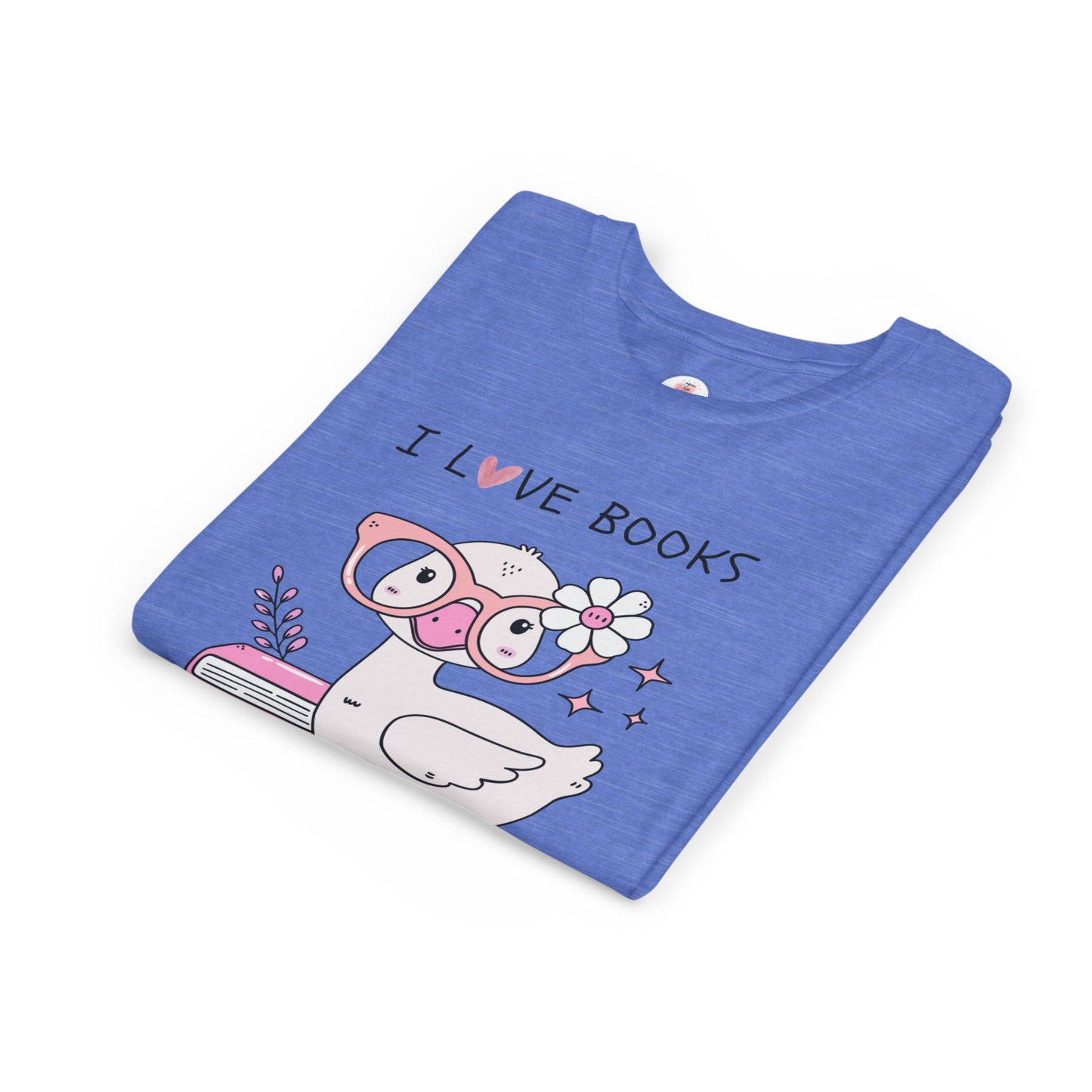 Youth 'I Love Books' Duck Graphic Tee - Cute Reading Shirt