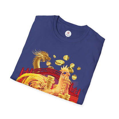 Prosperity Dragon Link T-Shirt — Gold Coins & Fortune Design