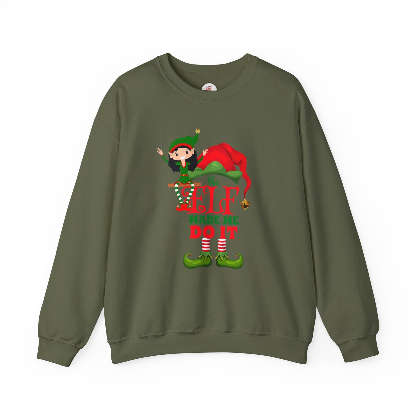 Holiday Crewneck Sweatshirt - 'The Elf Made Me Do It'