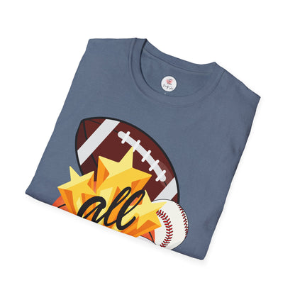 All Sports Graphic T-Shirt — Multi-Sport Soccer Basketball Football Baseball Design