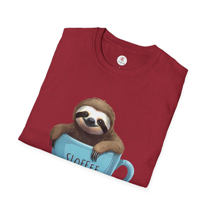 Sloffee Sloth Coffee Cup T-Shirt
