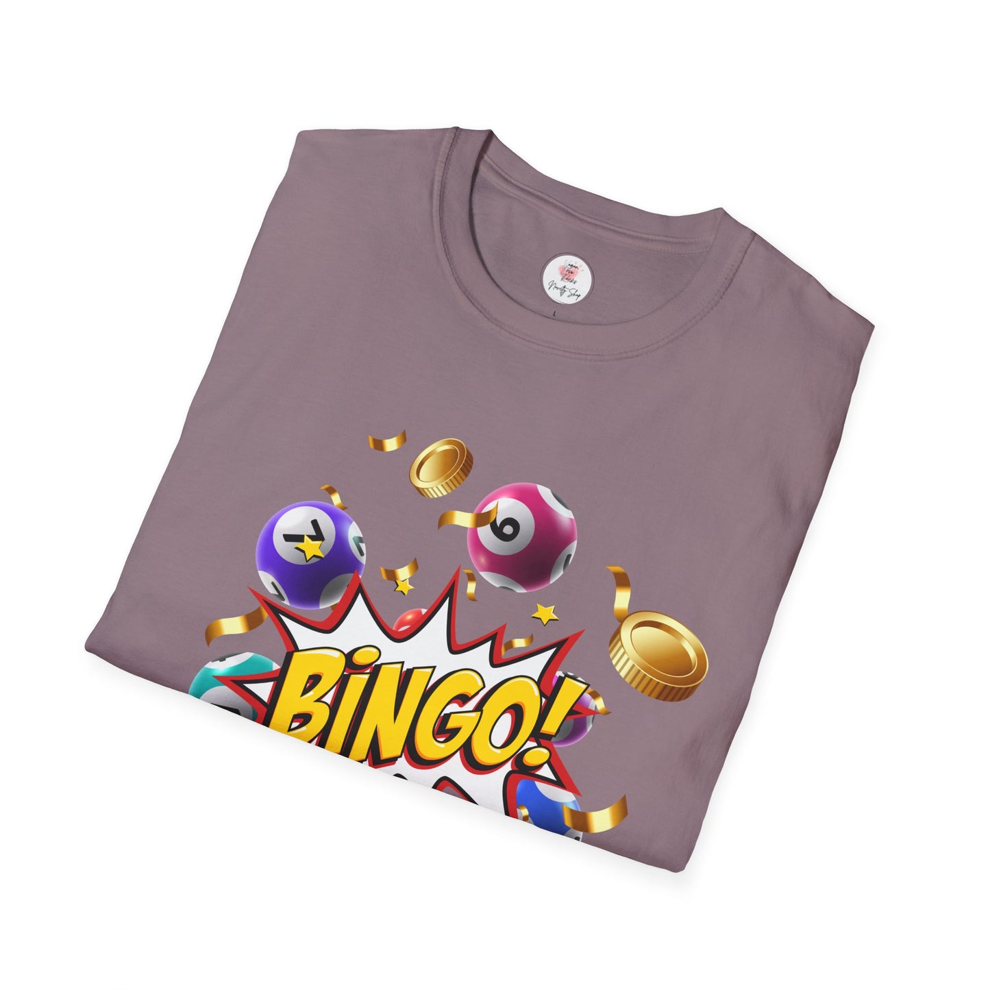 Bingo Balls Graphic T-Shirt — "BINGO!" Colorful Game Night Tee