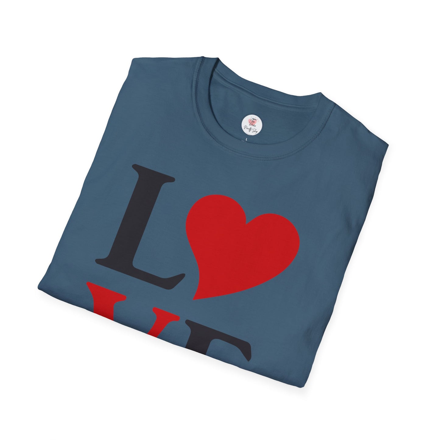 L Heart V E  T-Shirt — Classic Romance Graphic Tee