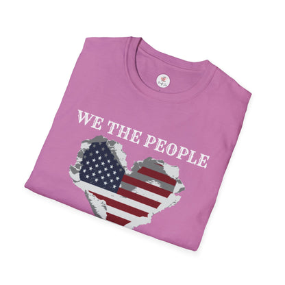 We The People T-Shirt — American Flag Heart, 250 Years of Freedom Patriotic Tee
