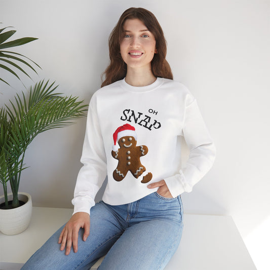 Gingerbread ‘Oh Snap’ – Funny Christmas Holiday Crewneck Sweatshirt