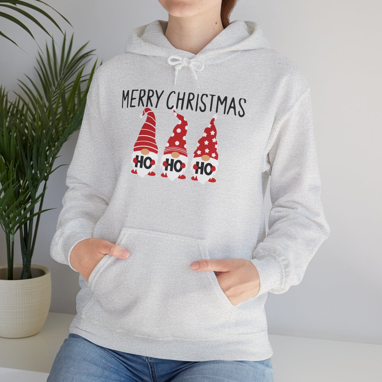 Christmas Gnome Hoodie — Merry Christmas Ho Ho Ho Holiday Sweatshirt