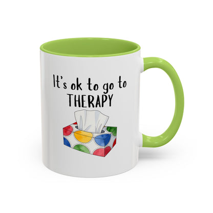 It's OK to Go to Therapy Coffee Mug — Inspirational Mental Health Gift