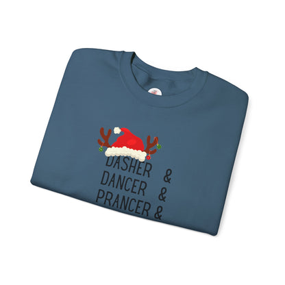 Holiday Reindeer ‘Dasher & Dancer & Prancer & Bourbon & Bourbon & Bourbon’ Christmas Sweatshirt