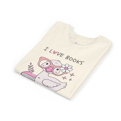 Youth 'I Love Books' Duck Graphic Tee - Cute Reading Shirt