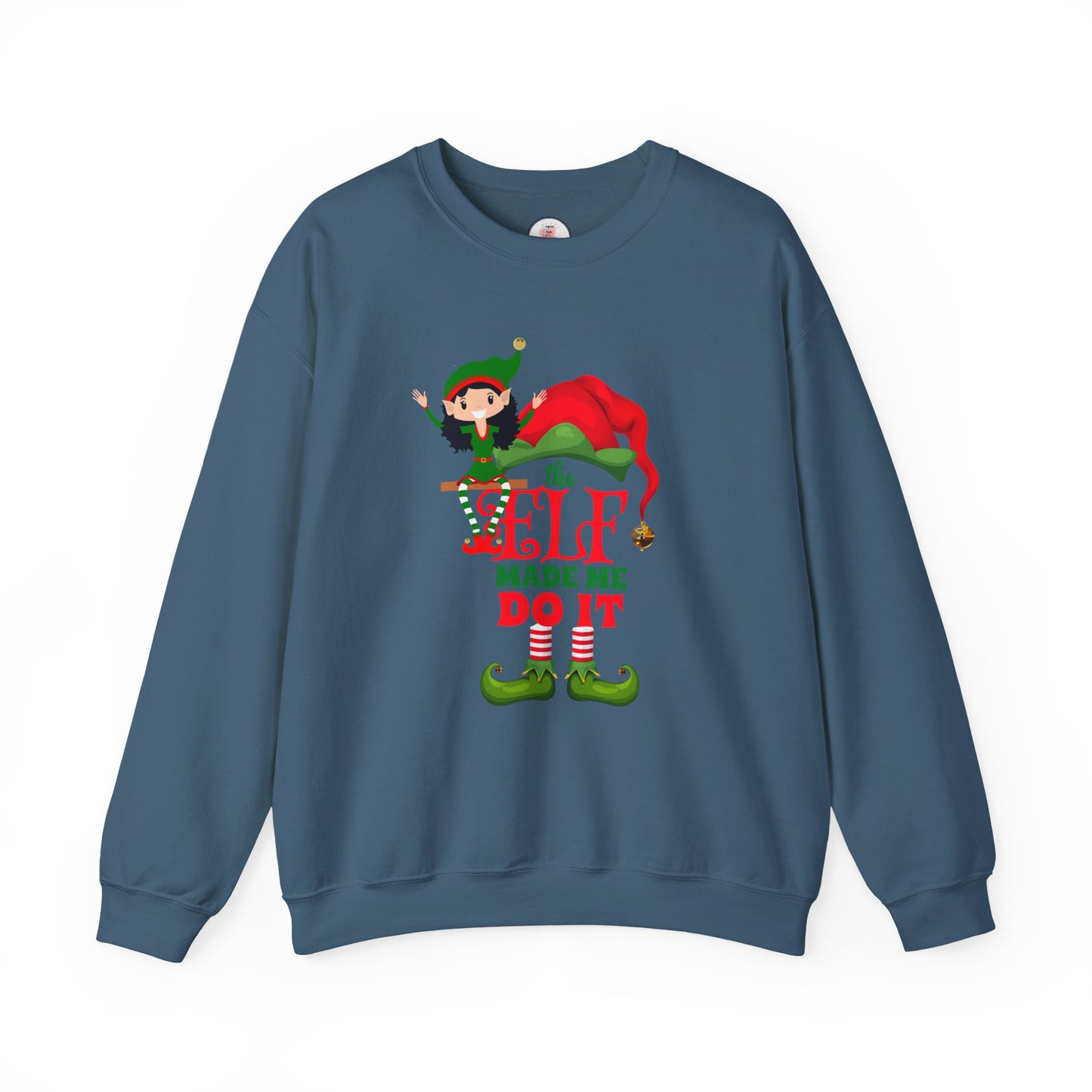 Holiday Crewneck Sweatshirt - 'The Elf Made Me Do It'
