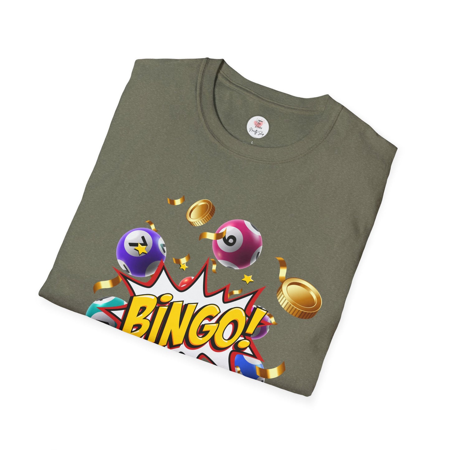 Bingo Balls Graphic T-Shirt — "BINGO!" Colorful Game Night Tee