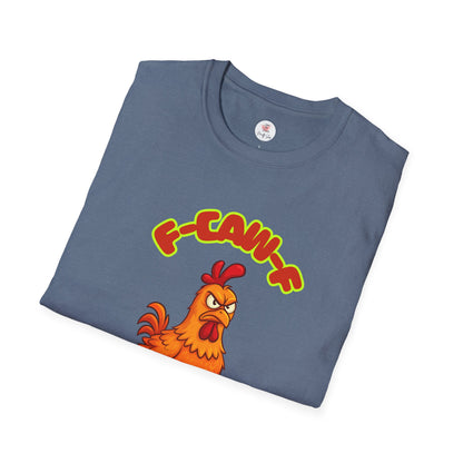 Rooster Funny Illustration T-Shirt — F-CAW-F Graphic Tee