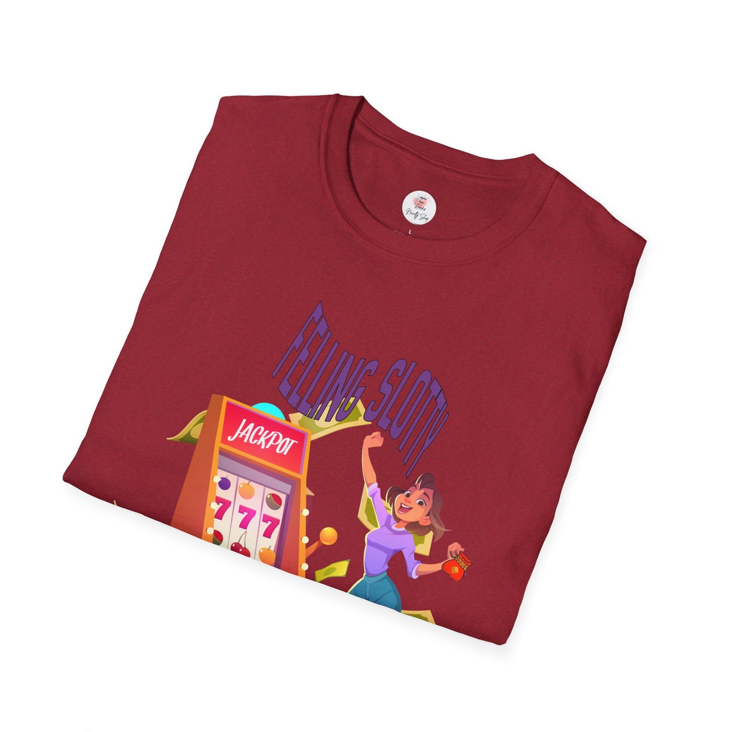 Feeling Lucky Slot Machine T-Shirt — 'Feeling Slotty' Casino Jackpot Tee