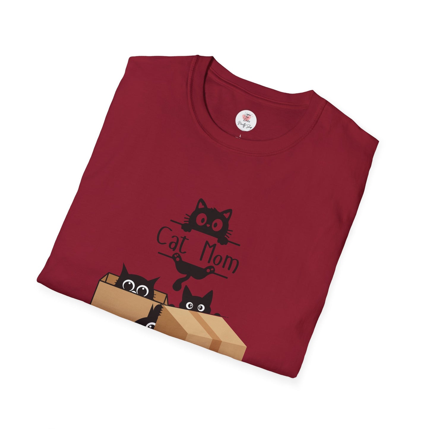 Cat Mom T-Shirt — Cute Black Cats in Boxes Tee