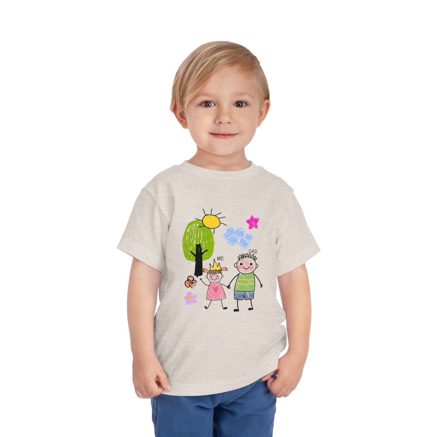 Toddler Tee — Cute Hand-Drawn 'Me & Dad' Family Shirt for Kids