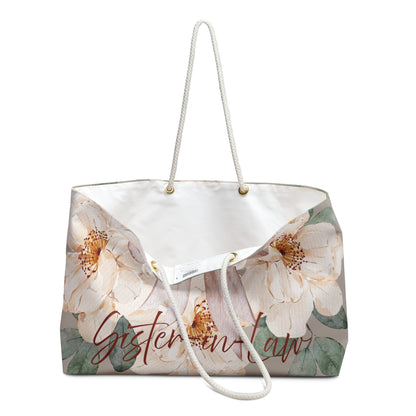 Copy of Floral Bride Weekender Bag - Perfect for Bridal Showers, Ideal Gift for your future Sister-in-Law