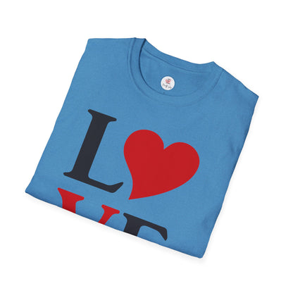 L Heart V E  T-Shirt — Classic Romance Graphic Tee