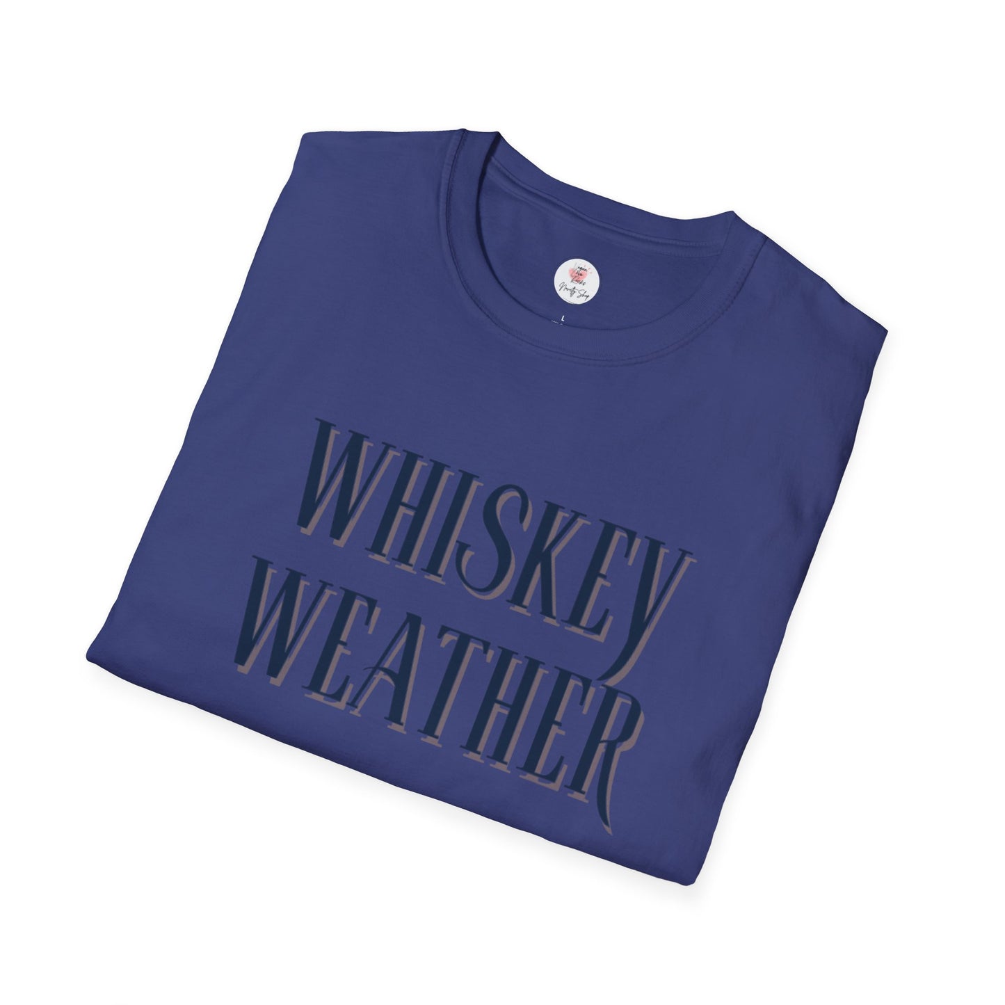 Whiskey Weather T-Shirt – Vintage Script Fall Drinking Tee