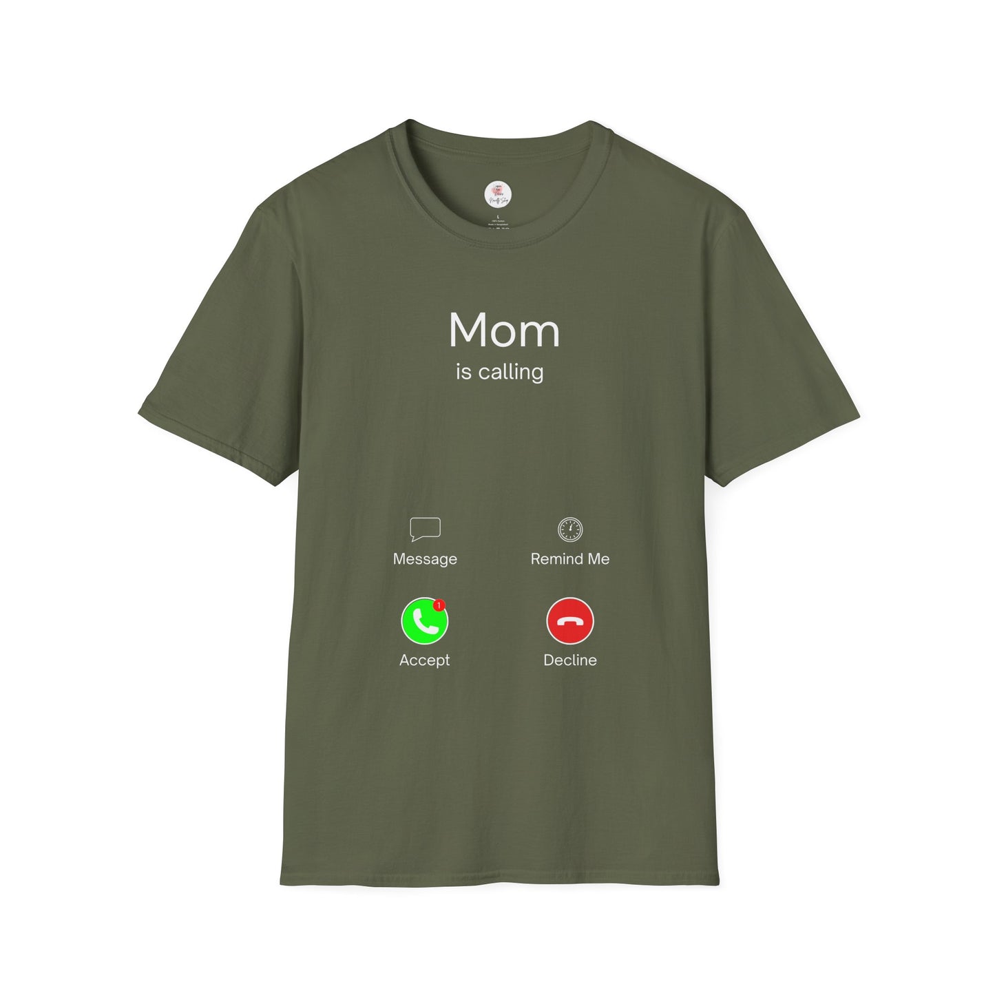Mom Is Calling T-Shirt — Funny Caller Screen Graphic Tee