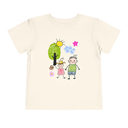Toddler Tee — Cute Hand-Drawn 'Me & Dad' Family Shirt for Kids