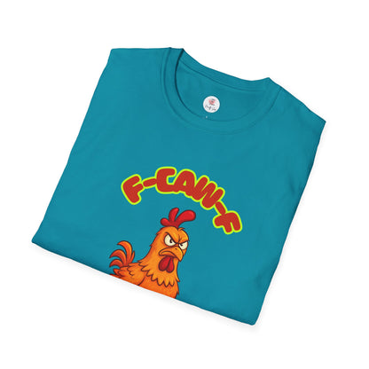 Rooster Funny Illustration T-Shirt — F-CAW-F Graphic Tee