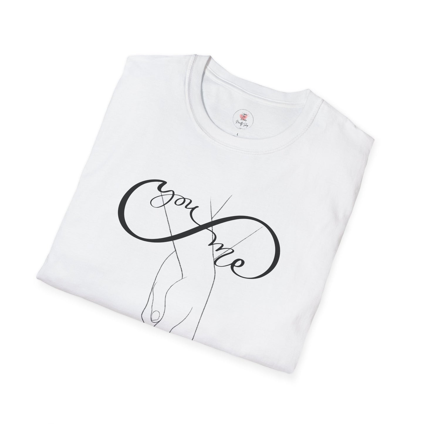 You + Me Infinity T-Shirt — Minimal Couple Line Art Tee