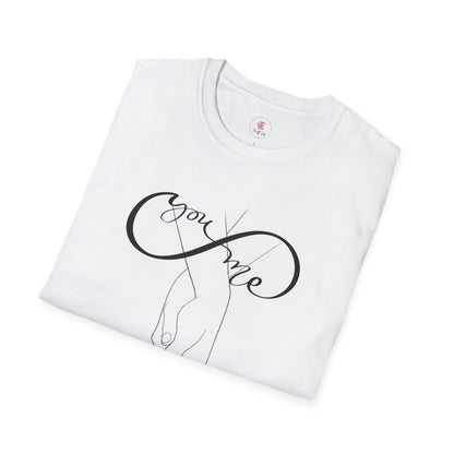 You + Me Infinity T-Shirt — Minimal Couple Line Art Tee