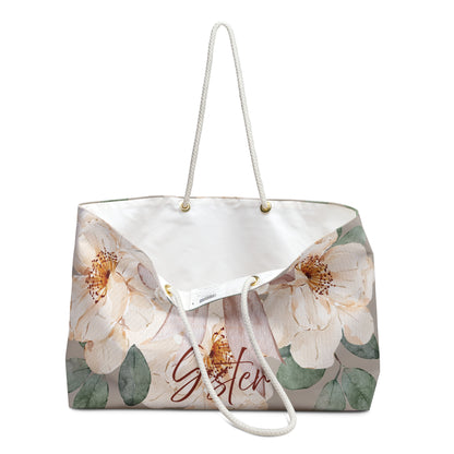 Floral Bride Weekender Bag - Perfect for Bridal Showers, Ideal Gift for your Sister