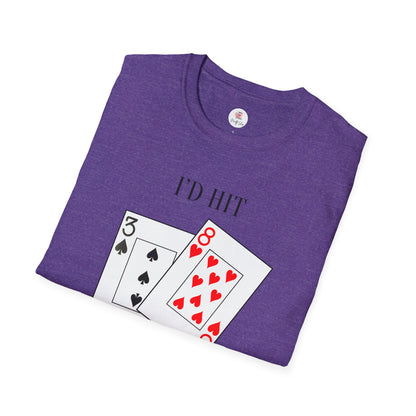 I'd Hit That Playing Cards T-Shirt — Blackjack Tee