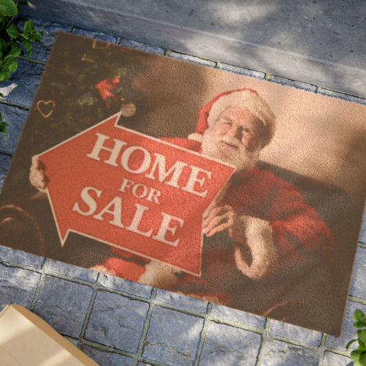 Realtors Doormat — Santa 'Home for Sale' Christmas Welcome Mat