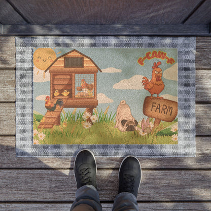 Farmhouse Chicken Doormat — Cute and Nasty Chick Coop Welcome Mat