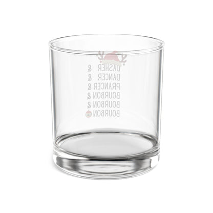 Christmas Bourbon Glass – Dasher, Dancer, Prancer & Bourbon 10oz