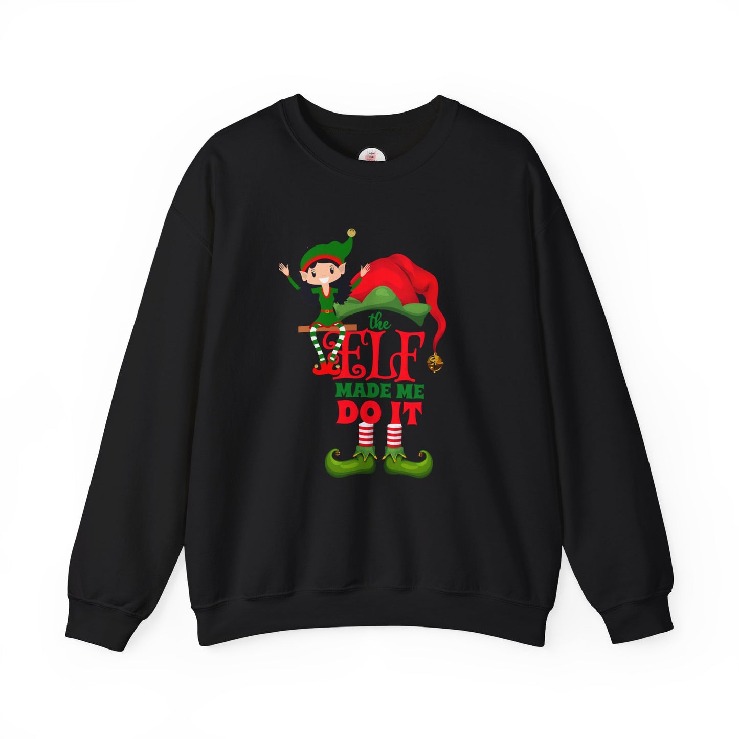 Holiday Crewneck Sweatshirt - 'The Elf Made Me Do It'