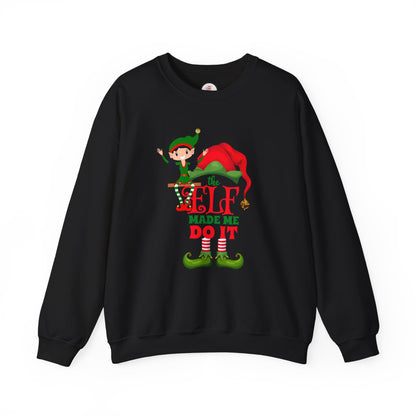 Holiday Crewneck Sweatshirt - 'The Elf Made Me Do It'